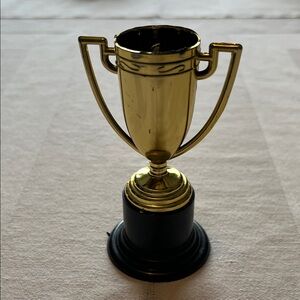 Plastic Gold Mini Trophy with Black Base